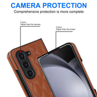 Buy Slim PU Leather Case for Galaxy Z Fold, Lightweight Shockproof Hard Cover, Minimalist Business Style , LYNE at Caseles-Samsung Galaxy Z Fold 7, Black