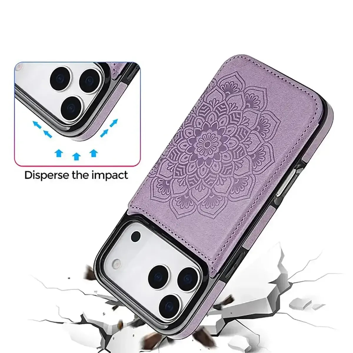 Buy Classic Wallet Phone Case, Credit Card Holder, Leather, Double Magnetic Buttons, Shockproof Case,Maddox at Caseles-iPhone 17 Pro Max, Maddox-Blue