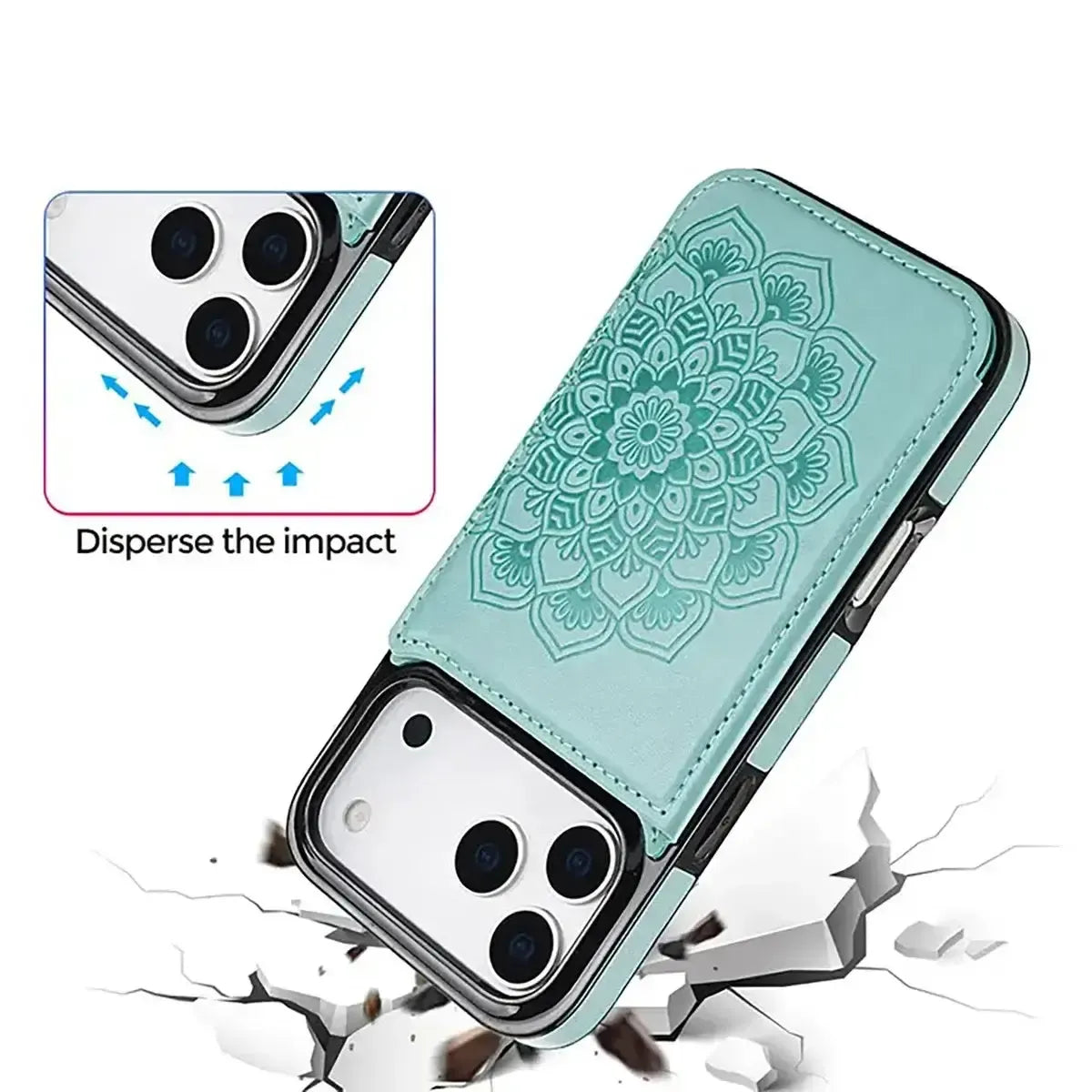 Buy Classic Wallet Phone Case, Credit Card Holder, Leather, Double Magnetic Buttons, Shockproof Case,Maddox at Caseles-iPhone 17 Pro Max, Maddox-Blue