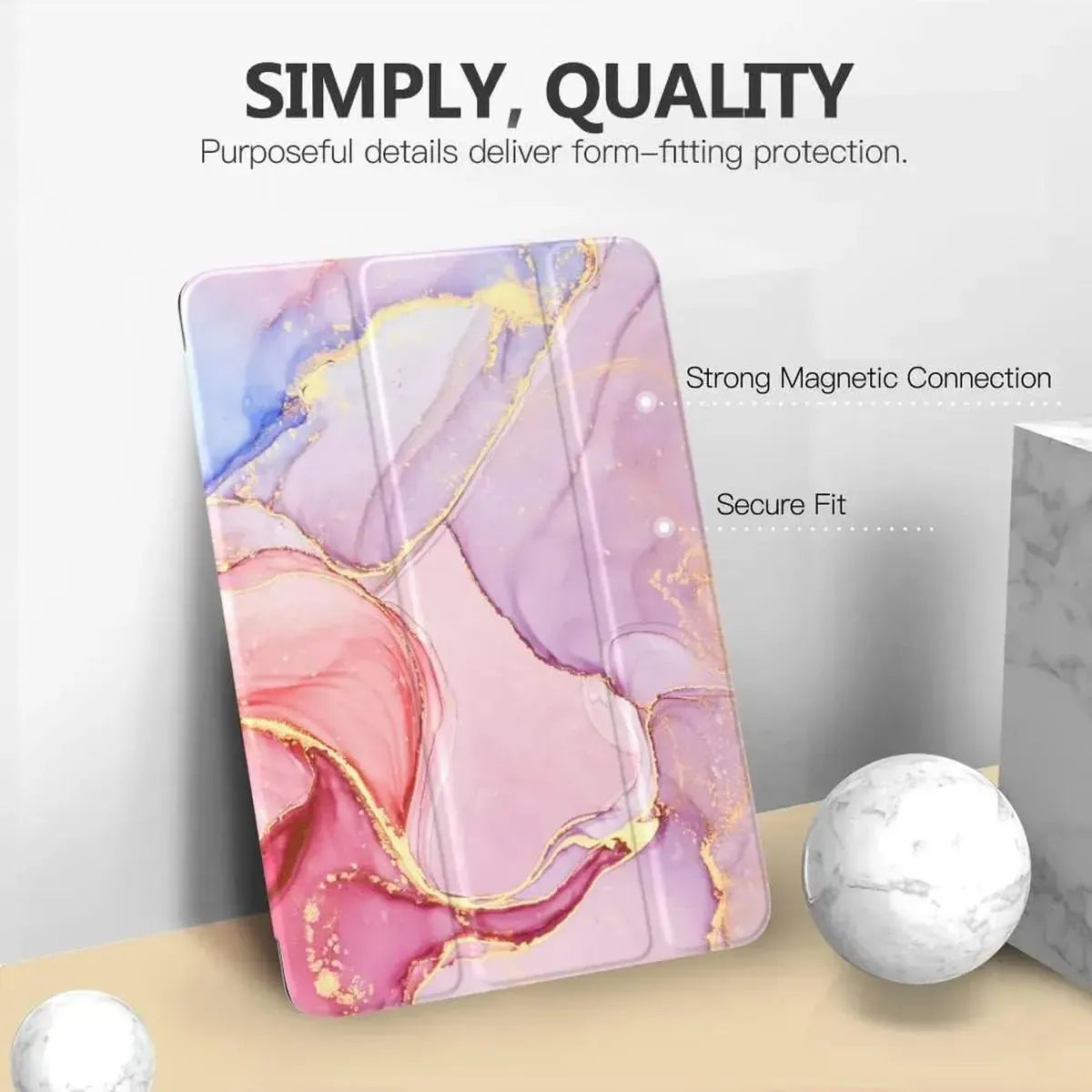 MARBLE PAINTED IPAD CASE