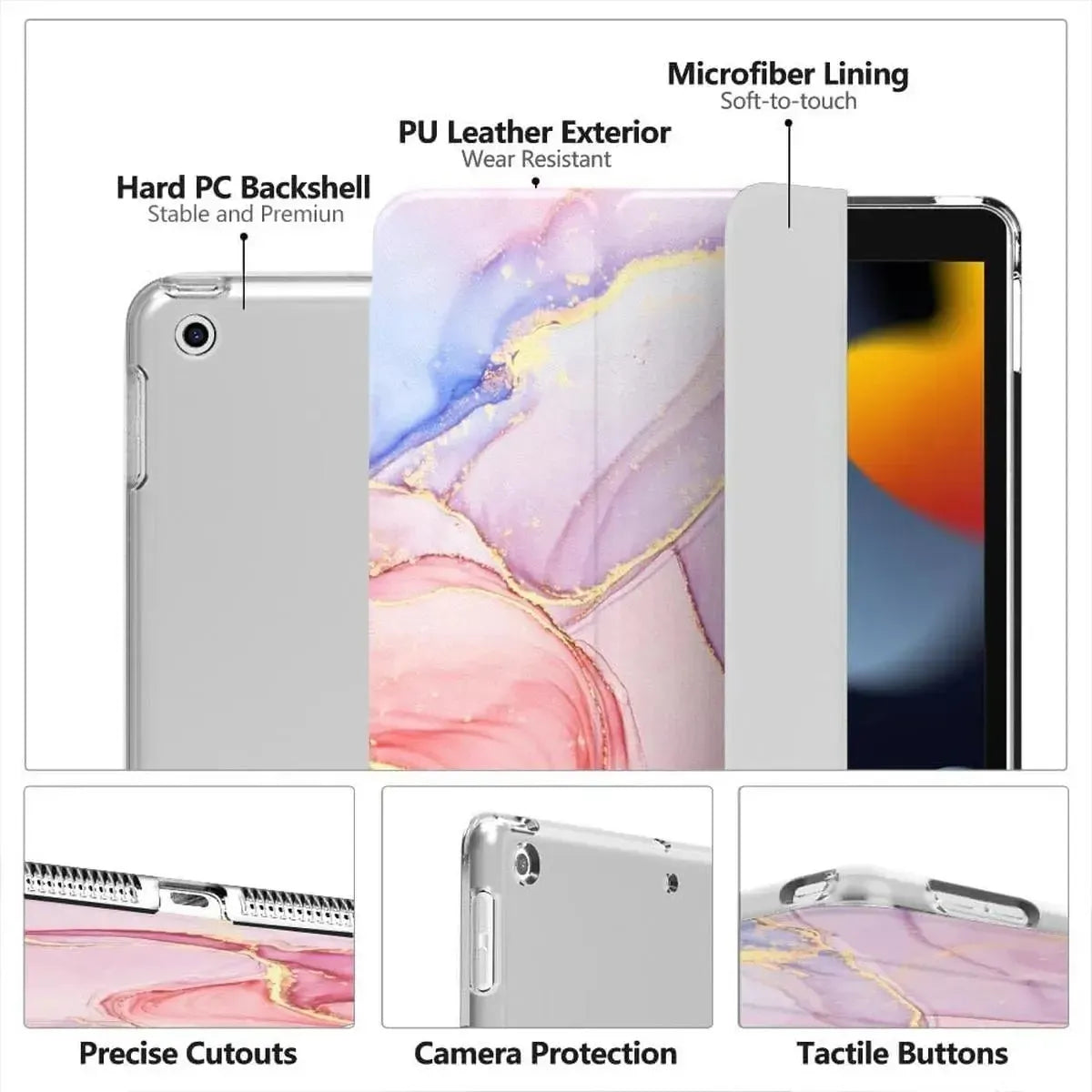 MARBLE PAINTED IPAD CASE