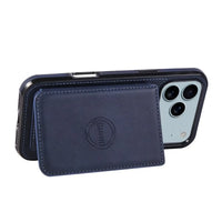 Buy Leather Wallet Case for iPhone with 4 Card Holder, RFID Protection & Car Mount Ready - MAVERICK at Caseles-iPhone 17 Pro Max, Brown