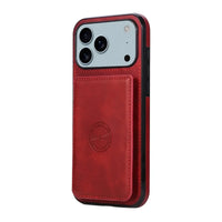 Buy Leather Wallet Case for iPhone with 4 Card Holder, RFID Protection & Car Mount Ready - MAVERICK at Caseles-iPhone 17 Pro Max, Brown