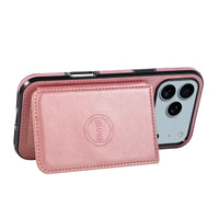 Buy Leather Wallet Case for iPhone with 4 Card Holder, RFID Protection & Car Mount Ready - MAVERICK at Caseles-iPhone 17 Pro Max, Brown