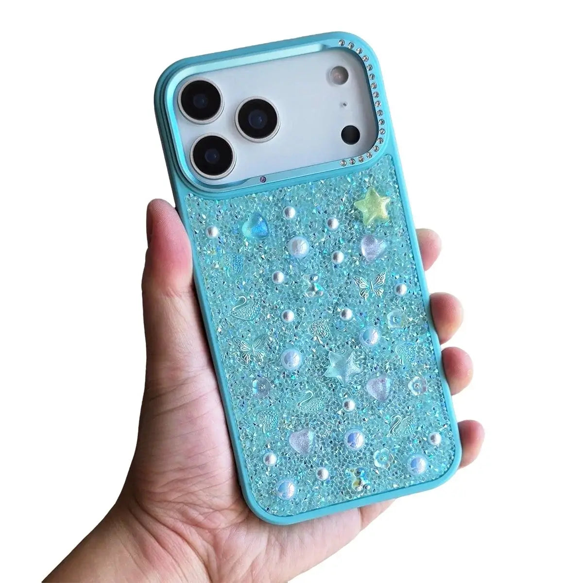 Buy Iridescent Feather Glitter Case for iPhone: MagSafe Compatible, Slim Anti-Drop Shield - LUMI at Caseles-iPhone 17 Pro Max, Light Purple