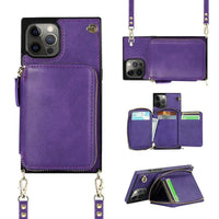 Buy Classic Crossbody Wallet Phone Case, Premium Leather, Credit Card Holder, Zipper Pocket Purse Handbag, Kickstand Shockproof Case - MIREYA at Caseles-iPhone 17 Pro Max, Mireya-Black