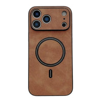 Buy Caseles MagSafe-compatible Ultra-Soft Nappa Leather with SnapLock Technology,Nappa at Caseles-iPhone 17 Pro Max, Brown