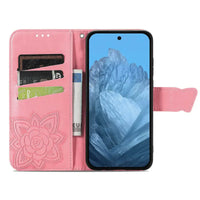 Buy Wallet Case for Google Pixel, Leather Flip Cover with Card Slots, Wrist Strap, Butterfly Embossed Design, Stand Feature for Women - Piper at Caseles-Google Pixel 10 Pro XL, Black
