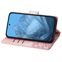 Buy Wallet Case for Google Pixel, Leather Flip Cover with Card Slots, Wrist Strap, Butterfly Embossed Design, Stand Feature for Women - Piper at Caseles-Google Pixel 10 Pro XL, Black