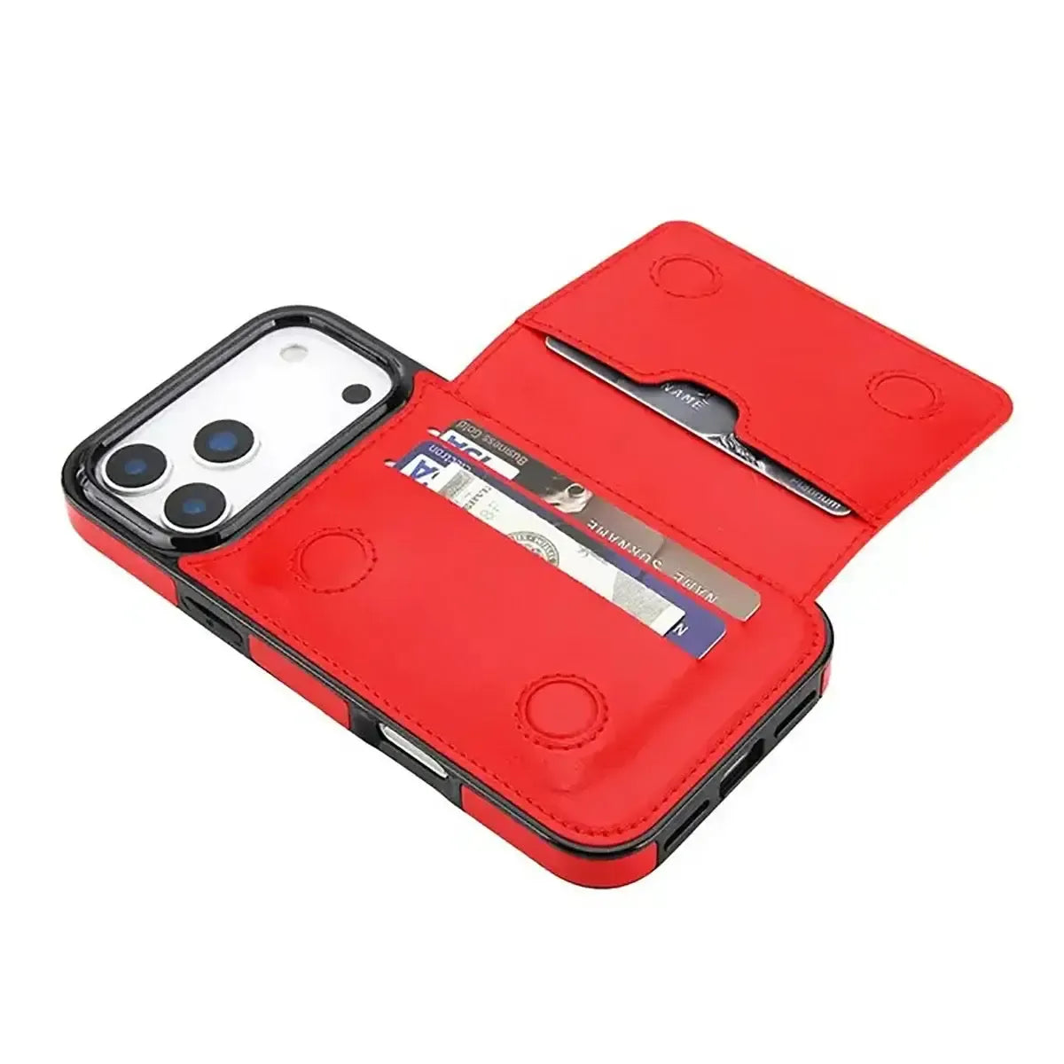 Buy Classic Magnetic Wallet Phone Case, Credit Card Holder, Dual Layer, Lightweight, Slim Leather, Magnetic Protective Case - RAYNE at Caseles-iPhone 17 Pro Max, Rayne-Purple