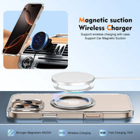 Buy 360° Rotatable Stand Ring Holder, Compatible with Magsafe, Magnetic Kickstand Shockproof Cover - ROMAN at Caseles-iPhone 17 Pro Max, Black