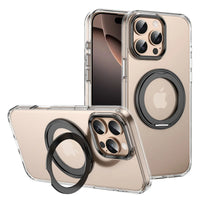 Buy 360° Rotatable Stand Ring Holder, Compatible with Magsafe, Magnetic Kickstand Shockproof Cover - ROMAN at Caseles-iPhone Air, Black