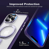 Buy 360° Rotatable Stand Ring Holder, Compatible with Magsafe, Magnetic Kickstand Shockproof Cover - ROWAN at Caseles-iPhone 16 Pro Max, Rowan-Black