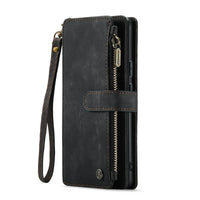Buy Zipper Flip Folio Wallet Phone Case, Premium Leather Cover with Card Slots Cash Pocket Magnetic Closure and Kickstand,Devy at Caseles-Google Pixel 9 Pro XL, Brown