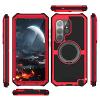 Buy 360° Rotating Magnetic Kickstand Case, Galaxy S26 Full-Body Armor, Integrated Lens Guard & Wireless Charging - TITAN at Caseles-Samsung Galaxy S26 Ultra, Black