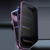 Buy Caseles Anti-Spy Metal Armor for iPhone: 360° Rotating Stand, 9H Privacy Glass & MagSafe Shield - VADEN at Caseles-iPhone 17 Pro Max, Orange